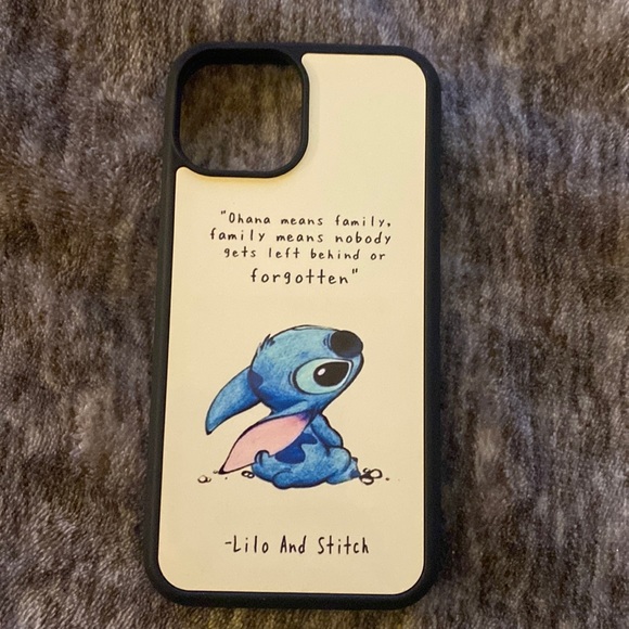 Disney Lilo & Stitch Ohana‎ Means Family IPhone 13 Mini Phone Case - Picture 1 of 2